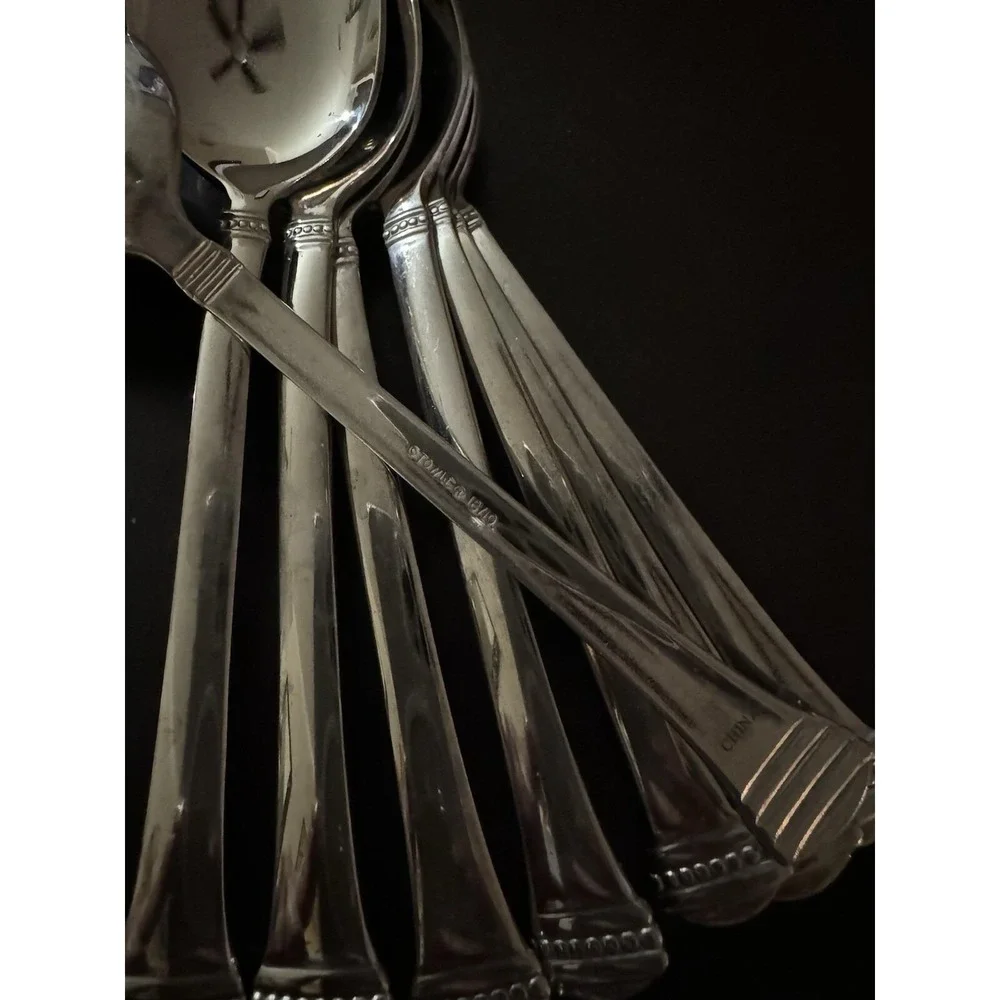 Towle Beaded Classique Flatware Soup‎ Tablespoon (Set of 8) FW15